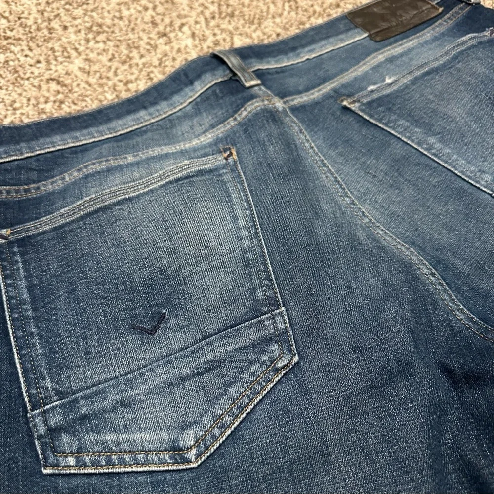 Hudson Men’s Blake Slim Straight Dark Blue Jeans, Size 38x28